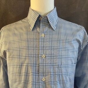 New Henry Jacobson Lg 100% cotton blue sport shirt